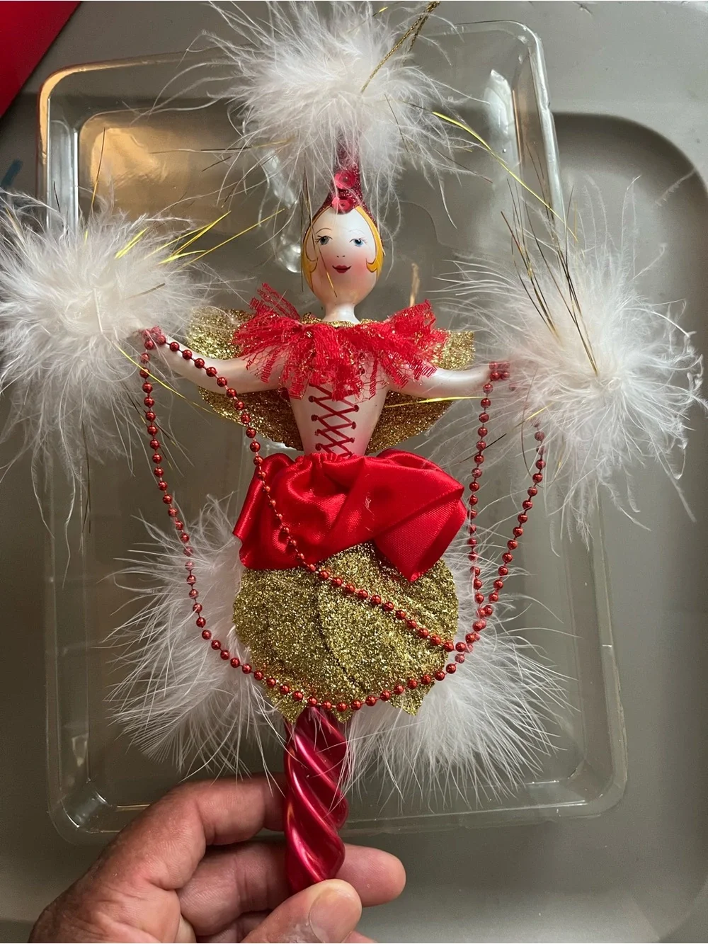 Soffieria De Carlini Vintage Italian  Glass Ballerina Dancer Icicle Ornament